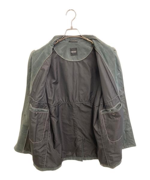BOSS HUGO BOSS（ボス ヒューゴボス）BOSS HUGO BOSS (ボス ヒューゴボス) レザージャケット グレー サイズ:Fの古着・服飾アイテム