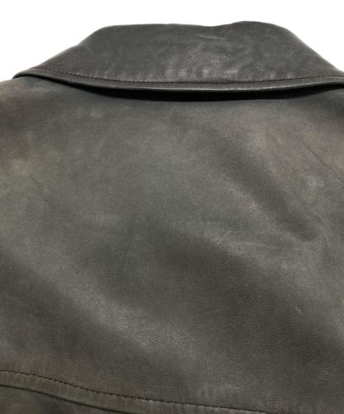 BOSS HUGO BOSS（ボス ヒューゴボス）BOSS HUGO BOSS (ボス ヒューゴボス) レザージャケット グレー サイズ:Fの古着・服飾アイテム