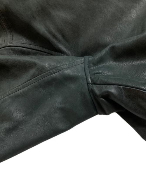 BOSS HUGO BOSS（ボス ヒューゴボス）BOSS HUGO BOSS (ボス ヒューゴボス) レザージャケット グレー サイズ:Fの古着・服飾アイテム