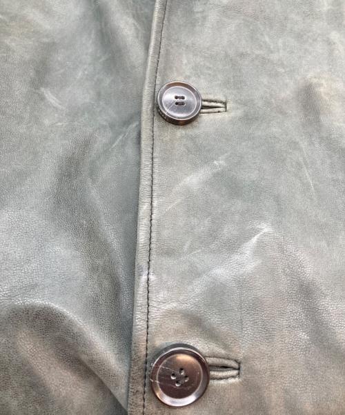 BOSS HUGO BOSS（ボス ヒューゴボス）BOSS HUGO BOSS (ボス ヒューゴボス) レザージャケット グレー サイズ:Fの古着・服飾アイテム