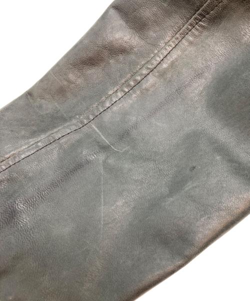 BOSS HUGO BOSS（ボス ヒューゴボス）BOSS HUGO BOSS (ボス ヒューゴボス) レザージャケット グレー サイズ:Fの古着・服飾アイテム