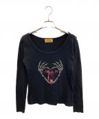 Hysteric Glamourヒステリックグラマー）の古着「SKELETON HANDS チビTシャツ」｜ブラック