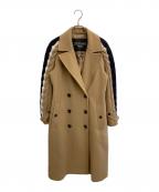 WEEKEND Max Maraウィークエンド マックスマーラ）の古着「ニット切替ベルテッドコート」｜ベージュ