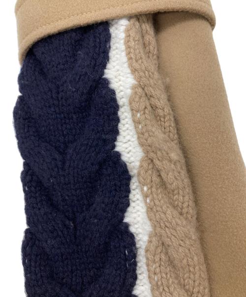 WEEKEND Max Mara（ウィークエンド マックスマーラ）WEEKEND Max Mara (ウィークエンド マックスマーラ) ニット切替ベルテッドコート ベージュ サイズ:36の古着・服飾アイテム