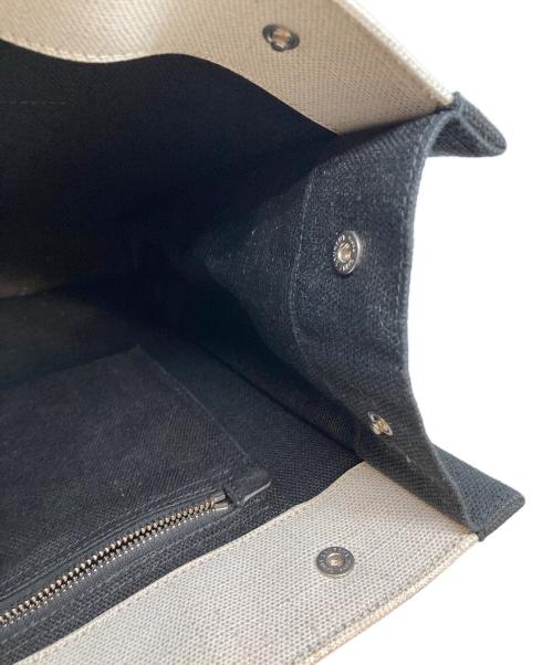 Saint Laurent Paris（サンローランパリ）Saint Laurent Paris (サンローランパリ) リヴゴーシュ トートバッグ ホワイト×ブラックの古着・服飾アイテム