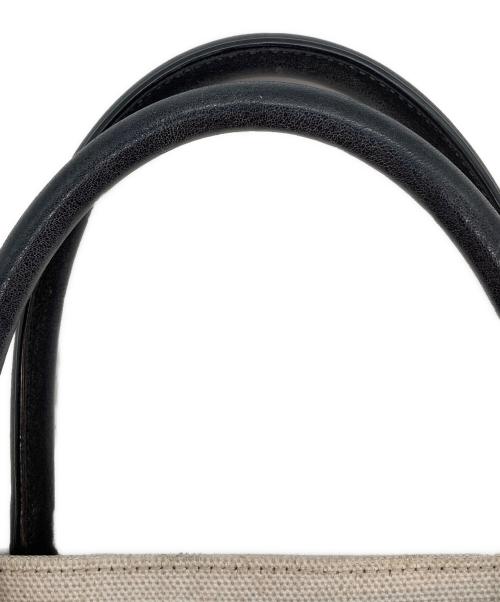 Saint Laurent Paris（サンローランパリ）Saint Laurent Paris (サンローランパリ) リヴゴーシュ トートバッグ ホワイト×ブラックの古着・服飾アイテム