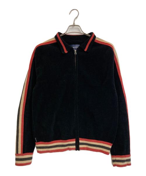 thisisneverthat（ディスイズネバーザット）thisisneverthat (ディスイズネバーザット) Striped Zip Cardigan ブラック サイズ:SIZE Sの古着・服飾アイテム