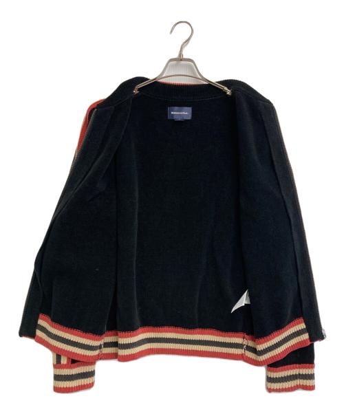 thisisneverthat（ディスイズネバーザット）thisisneverthat (ディスイズネバーザット) Striped Zip Cardigan ブラック サイズ:SIZE Sの古着・服飾アイテム