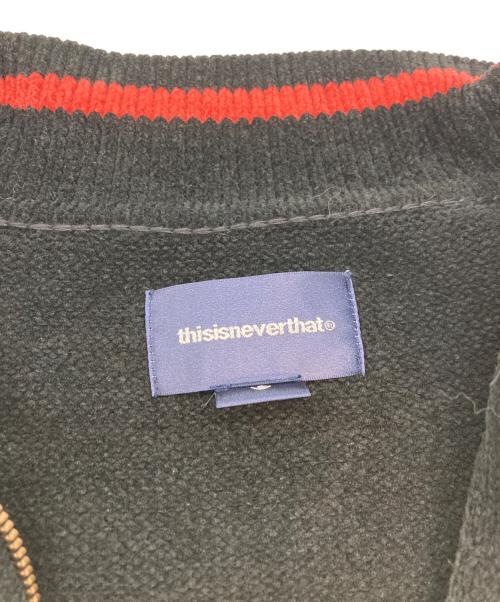 thisisneverthat（ディスイズネバーザット）thisisneverthat (ディスイズネバーザット) Striped Zip Cardigan ブラック サイズ:SIZE Sの古着・服飾アイテム