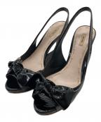 MIU MIUミュウミュウ）の古着「オープントゥーパンプス」｜ブラック