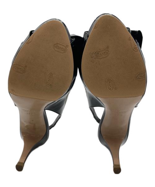 MIU MIU（ミュウミュウ）MIU MIU (ミュウミュウ) オープントゥーパンプス ブラック サイズ:37 2/1の古着・服飾アイテム