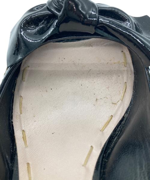 MIU MIU（ミュウミュウ）MIU MIU (ミュウミュウ) オープントゥーパンプス ブラック サイズ:37 2/1の古着・服飾アイテム