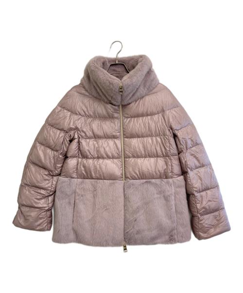 HERNO（ヘルノ）HERNO (ヘルノ) エコファー ダウンジャケット ピンク サイズ:40の古着・服飾アイテム
