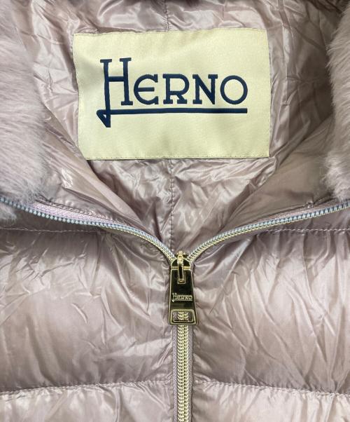 HERNO（ヘルノ）HERNO (ヘルノ) エコファー ダウンジャケット ピンク サイズ:40の古着・服飾アイテム