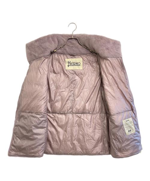HERNO（ヘルノ）HERNO (ヘルノ) エコファー ダウンジャケット ピンク サイズ:40の古着・服飾アイテム