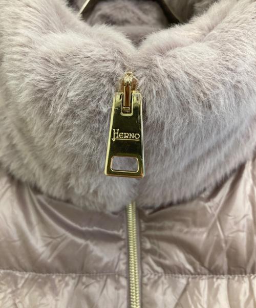 HERNO（ヘルノ）HERNO (ヘルノ) エコファー ダウンジャケット ピンク サイズ:40の古着・服飾アイテム
