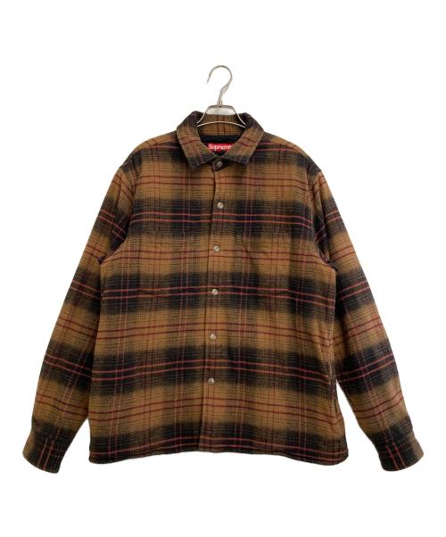 SUPREME（シュプリーム）SUPREME (シュプリーム) Lined Flannel Snap Shirt ブラウン サイズ:Mの古着・服飾アイテム