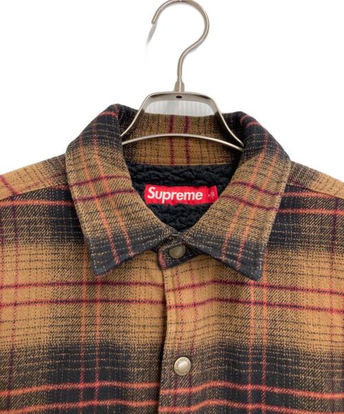 SUPREME（シュプリーム）SUPREME (シュプリーム) Lined Flannel Snap Shirt ブラウン サイズ:Mの古着・服飾アイテム