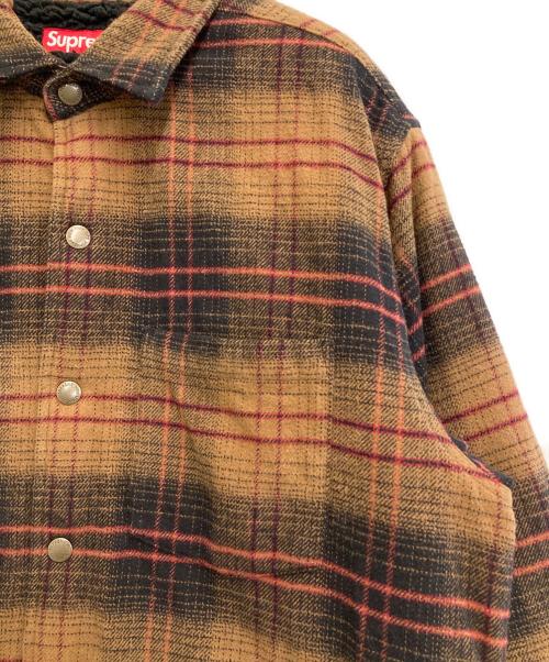 SUPREME（シュプリーム）SUPREME (シュプリーム) Lined Flannel Snap Shirt ブラウン サイズ:Mの古着・服飾アイテム