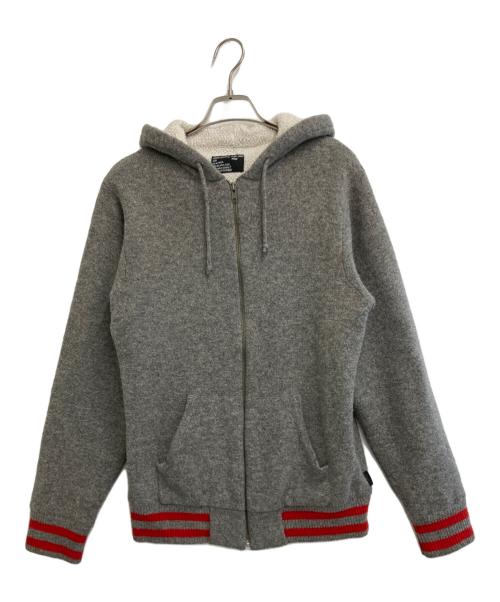 stussy（ステューシー）stussy (ステューシー) ニットパーカー グレー サイズ:Mの古着・服飾アイテム