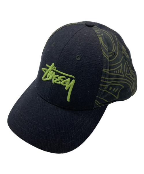 stussy（ステューシー）stussy (ステューシー) 刺繡ロゴキャップ ブラックの古着・服飾アイテム