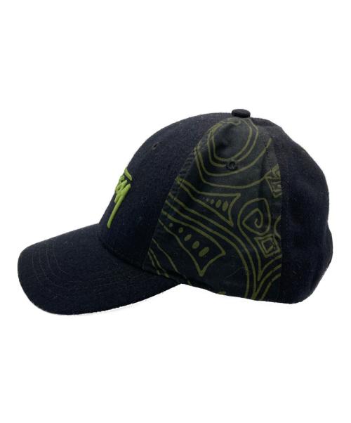 stussy（ステューシー）stussy (ステューシー) 刺繡ロゴキャップ ブラックの古着・服飾アイテム
