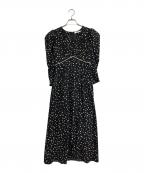 Snidelスナイデル）の古着「ランダムハートプリントワンピース」｜ブラック