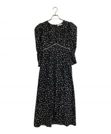 Snidel（スナイデル）の古着「ランダムハートプリントワンピース」｜ブラック