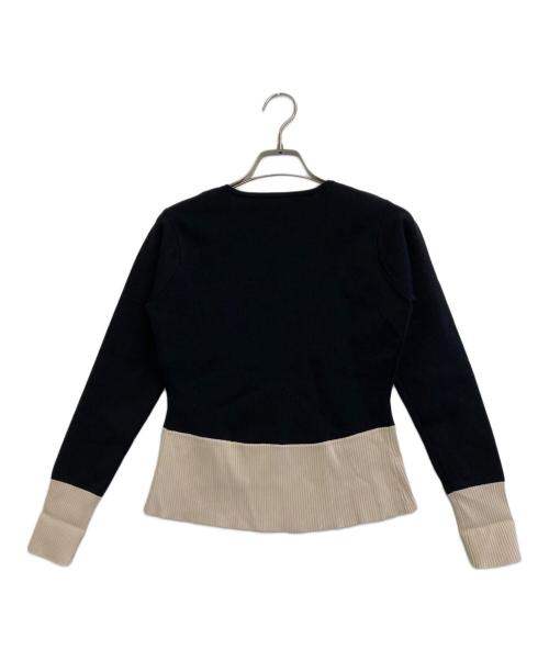 anuans（アニュアンス）anuans (アニュアンス) ペプラムニットカーディガン ブラック サイズ:freeの古着・服飾アイテム