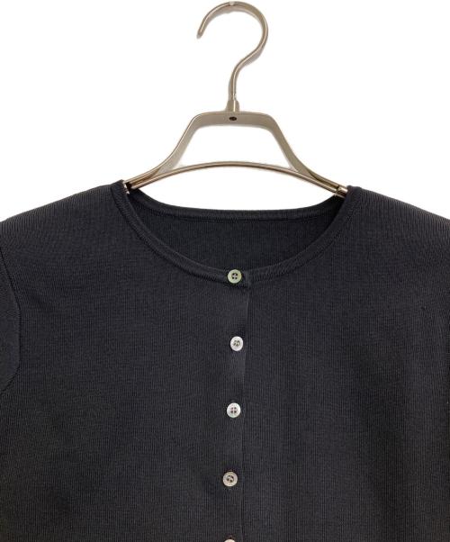 anuans（アニュアンス）anuans (アニュアンス) ペプラムニットカーディガン ブラック サイズ:freeの古着・服飾アイテム