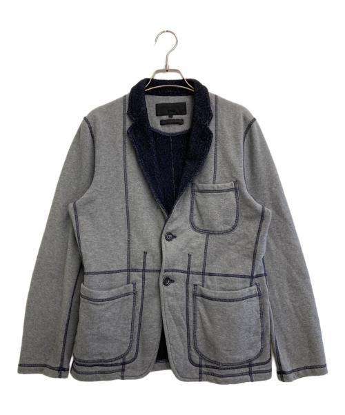COMME des GARCONS HOMME（コムデギャルソン オム）COMME des GARCONS HOMME (コムデギャルソン オム) スウェットテーラードジャケット グレー サイズ:XSの古着・服飾アイテム