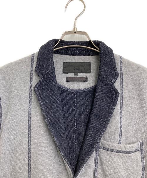 COMME des GARCONS HOMME（コムデギャルソン オム）COMME des GARCONS HOMME (コムデギャルソン オム) スウェットテーラードジャケット グレー サイズ:XSの古着・服飾アイテム