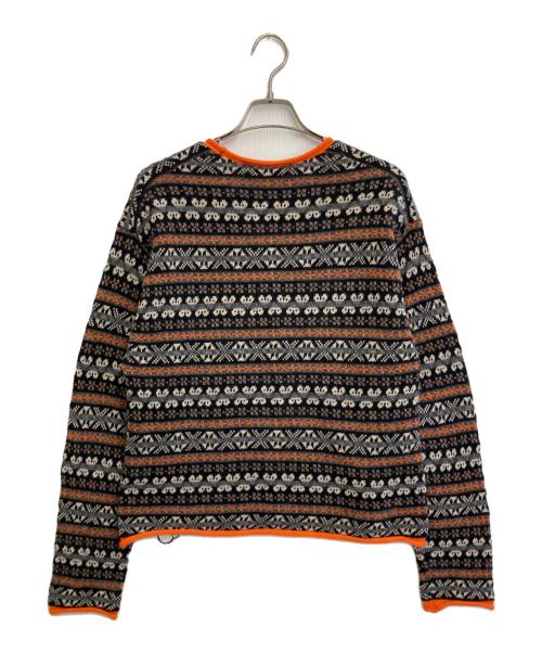 COMME des GARCONS HOMME（コムデギャルソン オム）COMME des GARCONS HOMME (コムデギャルソン オム) ネイティブ柄ニット ブラック×オレンジ サイズ:-の古着・服飾アイテム