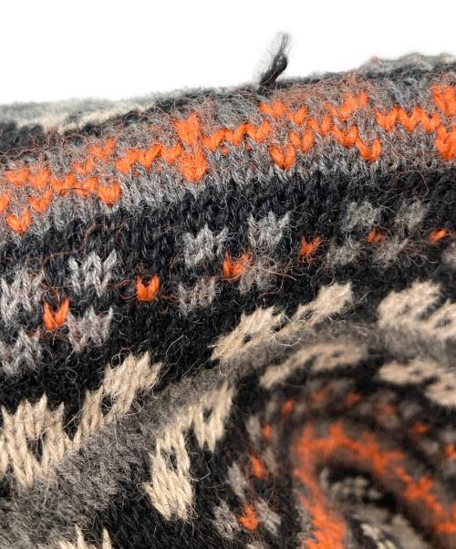 COMME des GARCONS HOMME（コムデギャルソン オム）COMME des GARCONS HOMME (コムデギャルソン オム) ネイティブ柄ニット ブラック×オレンジ サイズ:-の古着・服飾アイテム