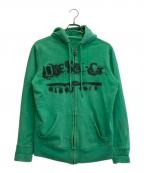 DIESELディーゼル）の古着「ジップパーカー」｜グリーン