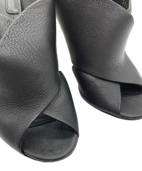 Salvatore Ferragamo（サルヴァトーレ フェラガモ）Salvatore Ferragamo (サルヴァトーレ フェラガモ) フラワーヒールミュールサンダル ブラック サイズ:4の古着・服飾アイテム