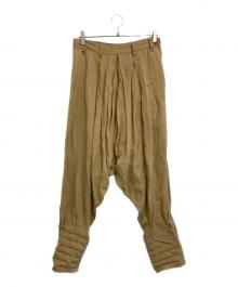 Y's（ワイズ）の古着「リネンサルエルパンツ」｜ベージュ