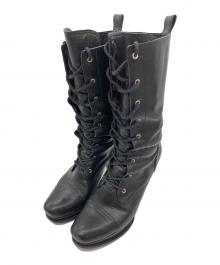 Y's（ワイズ）の古着「レースアップブーツ」｜ブラック