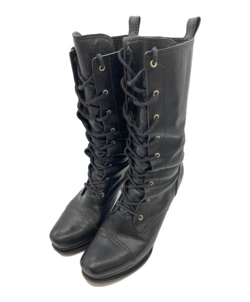 Y's（ワイズ）Y's (ワイズ) レースアップブーツ ブラック サイズ:表記無しの古着・服飾アイテム
