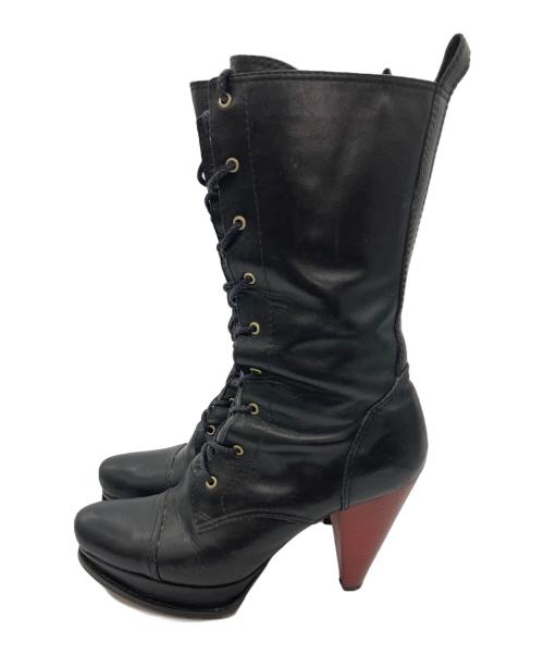Y's（ワイズ）Y's (ワイズ) レースアップブーツ ブラック サイズ:表記無しの古着・服飾アイテム