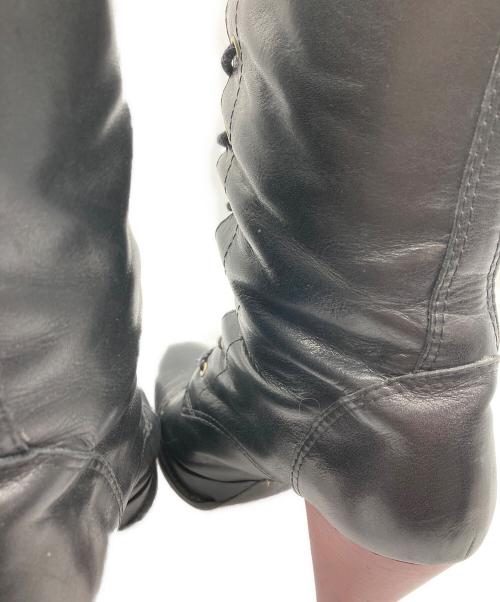 Y's（ワイズ）Y's (ワイズ) レースアップブーツ ブラック サイズ:表記無しの古着・服飾アイテム