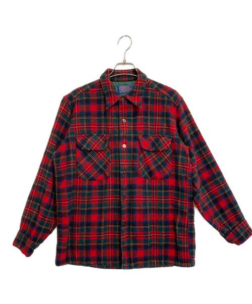 PENDLETON（ペンドルトン）PENDLETON (ペンドルトン) ボードシャツ レッド×グリーン サイズ:Mの古着・服飾アイテム