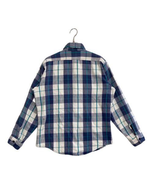 FIVE BROTHER（ファイブブラザー）FIVE BROTHER (ファイブブラザー) ネルシャツ ホワイト×ブルー サイズ:Mの古着・服飾アイテム