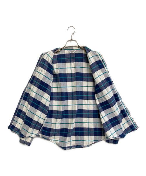 FIVE BROTHER（ファイブブラザー）FIVE BROTHER (ファイブブラザー) ネルシャツ ホワイト×ブルー サイズ:Mの古着・服飾アイテム