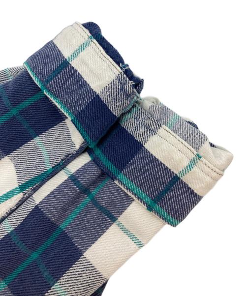 FIVE BROTHER（ファイブブラザー）FIVE BROTHER (ファイブブラザー) ネルシャツ ホワイト×ブルー サイズ:Mの古着・服飾アイテム