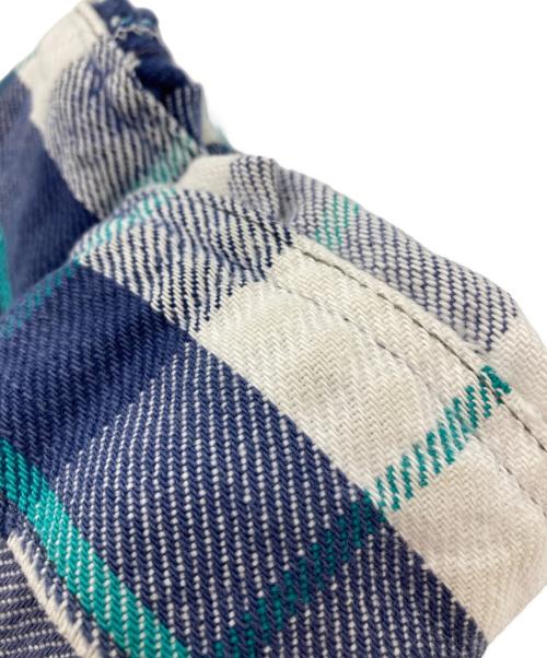 FIVE BROTHER（ファイブブラザー）FIVE BROTHER (ファイブブラザー) ネルシャツ ホワイト×ブルー サイズ:Mの古着・服飾アイテム