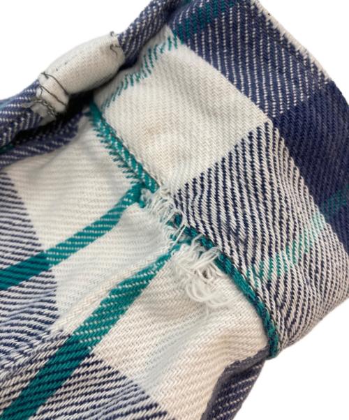 FIVE BROTHER（ファイブブラザー）FIVE BROTHER (ファイブブラザー) ネルシャツ ホワイト×ブルー サイズ:Mの古着・服飾アイテム