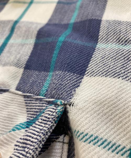 FIVE BROTHER（ファイブブラザー）FIVE BROTHER (ファイブブラザー) ネルシャツ ホワイト×ブルー サイズ:Mの古着・服飾アイテム