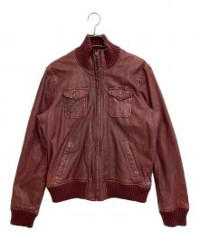 SCOTCH & SODA（スコッチアンドソーダ）の古着「レザージャケット」｜ボルドー