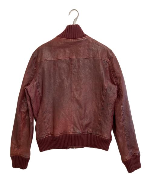 SCOTCH & SODA（スコッチアンドソーダ）SCOTCH & SODA (スコッチアンドソーダ) レザージャケット ボルドー サイズ:-の古着・服飾アイテム